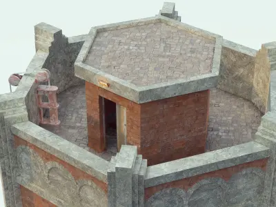 Overhead Water Tank 3D model