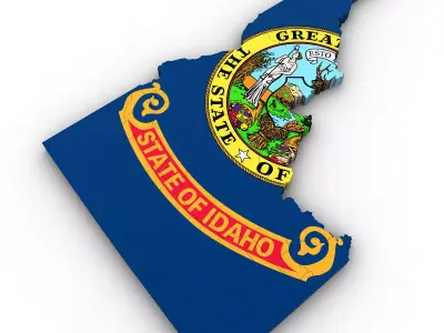 Idaho Political Map 3D model