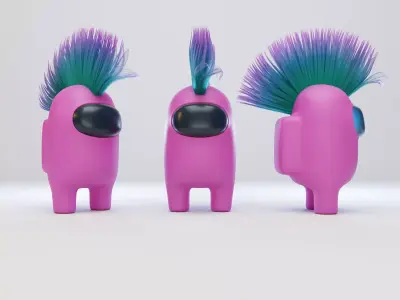 Among Us Mohawk Character  3D model