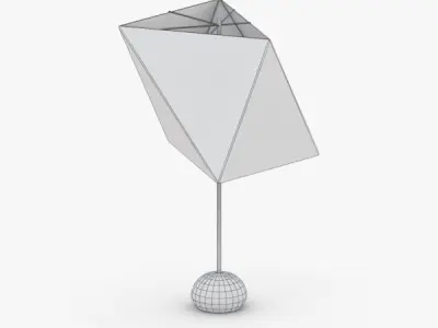 1412 - Paper Lamp Low-poly 3D model