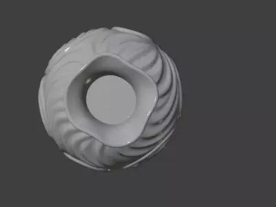Spiral Textured Vase STL 3D Model 3D print model