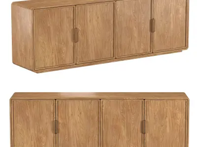 SANTIAGO 4-DOOR MEDIA CONSOLE 3D model