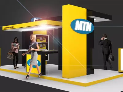 MTN Moblie exhibition area for trade show 3D model