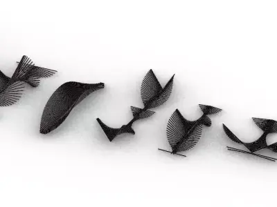 Parametric sea creature 3D model