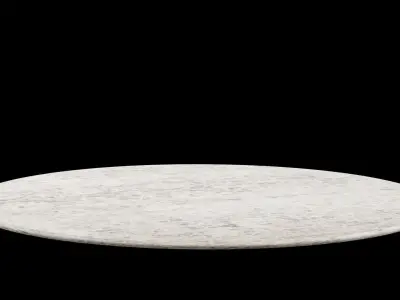 Round Carpet Low-poly 3D model