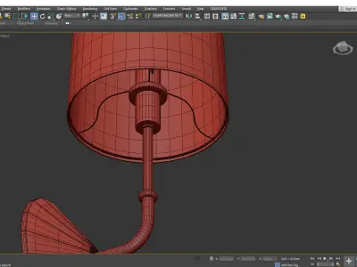 Parasol Sconce Low-poly 3D model