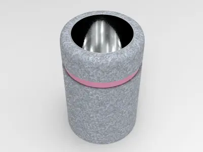 Kito Litter Bin Low-poly 3D model