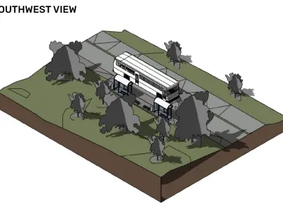 Bus stop - Revit 3D model