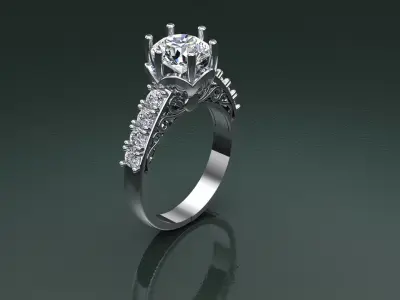 ENGAGEMENT RING 3D print model 48