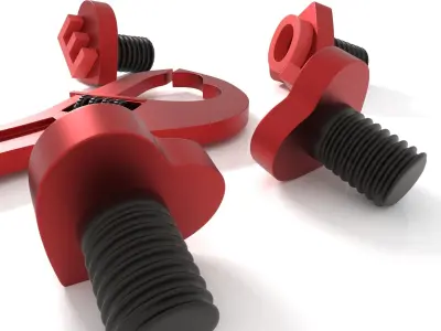 WRENCH OF LOVE Low-poly 3D model