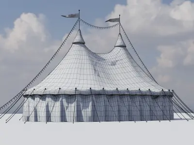 Circus Tent Low-poly 3D model