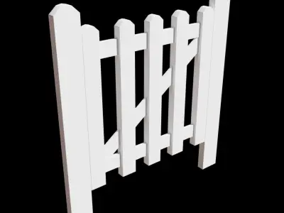 SMALL WOODEN GATE FENCE SCALE 1-87 and 1-1 3D print model