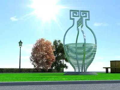 statue sculptures bronze street urban city metal sculpture 3D model purchase