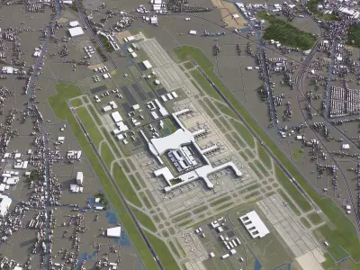 Hangzhou - Airport - HGH Low-poly 3D model