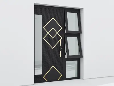 Aluminium door 285 3D model