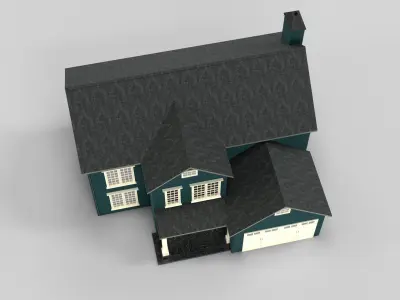 British House Design 08T3  Low-poly 3D model