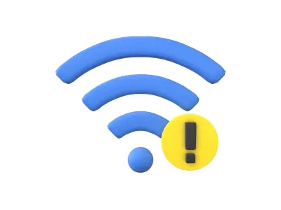Wifi Problem Symbol v1 008 Low-poly 3D model