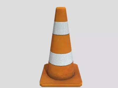 VLC Parking Cone Low-poly 3D model