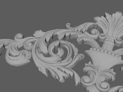 dekor gold ornate corbel 3D model