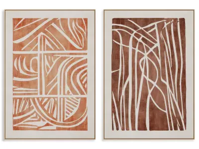 Abstract Painting Frame set 3D model 809