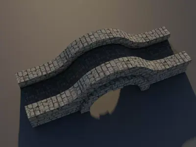 Bridge Low-poly 3D model shop