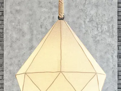 Poly rope chandelier 3D model