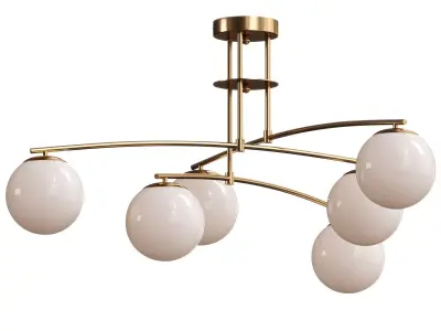  Fairfax Glass Bubble Semi Flush Mount 3D model
