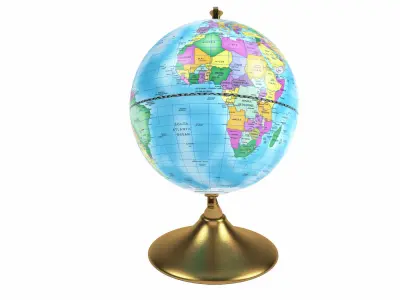 World Globe Day Night NATUREETDE COUVERTS 3D model