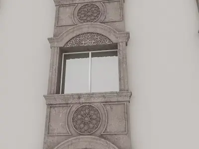 Window Frame 02 Low-poly 3D model