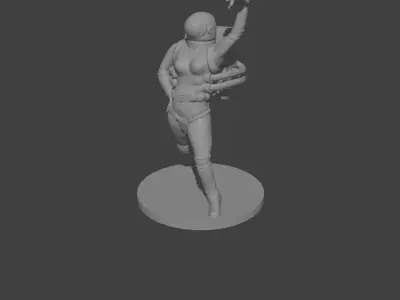 astronaut girl printed in 3d 3D print model