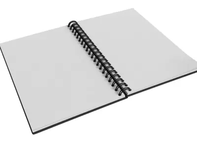 Open Notebook Stationery Journal Low-poly 3D model
