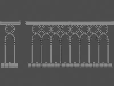 Gothic Fence - Enclave Free 3D model
