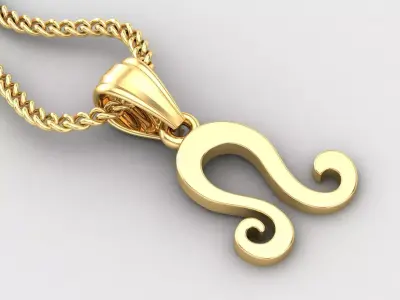 Leo Light Gold Pendant Version 5 3D print model