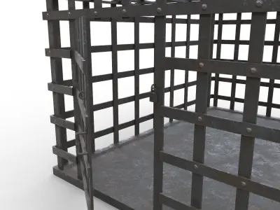 Metal Cage - PBR Low-poly 3D model