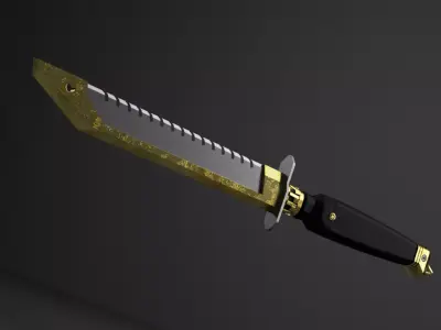 Jedi Fallen Order Concept Art Boone Kastis Jedi Hunter Knife 3D print model