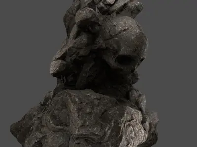 Skull Rock Low-poly 3D model