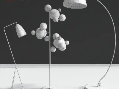 Modern Floor Lamps Collection 3D model purchase