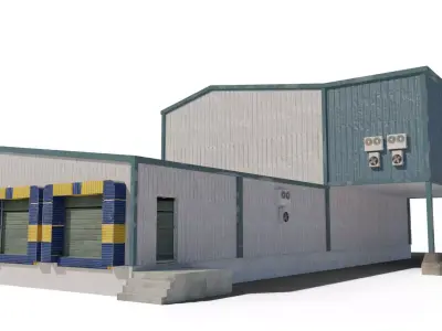 Warehouse Low-poly 3D model