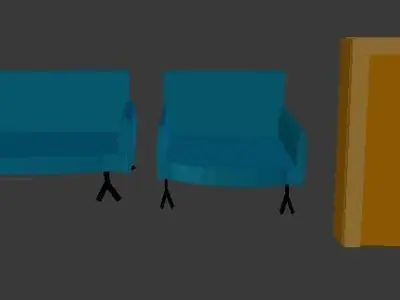 A set of furniture at a very cheap price Low-poly 3D model