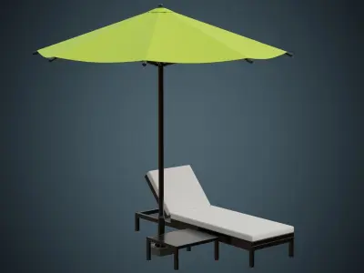 Sun Lounger 2 Basic 3D model