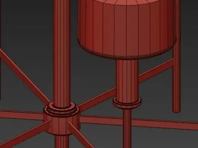 Jonathan Browning Modern Chandelier 3D model