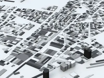 Karachi Streets and Buildings 3D model