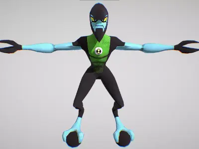 XLR8 -  DNA sample of a Kineceleran - Ben 10 Omniverse Low-poly 3D model