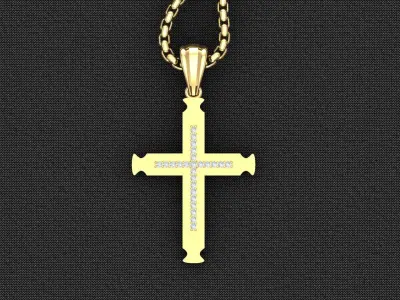 Cross Light Gold 3CP085 3DM STL 3D model