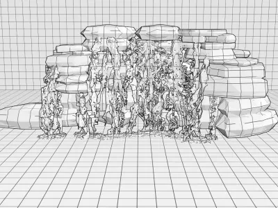 Lumion fountain - animated Low-poly 3D model