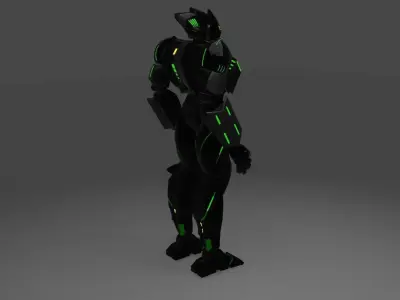 Humanoid Sci-fi Character 3D Print 3D print model