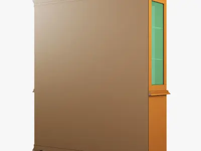 Victory china cabinet with glass doors 3D model