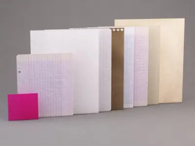 PAPER---Crumpled square piece of paper Low-poly 3D model