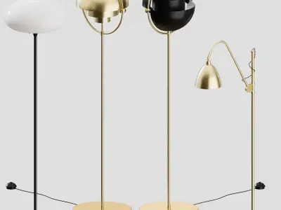 Gubi Floor Lamps Collection 02 3D model