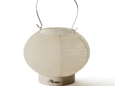 Japanese Paper Lantern Light 3D model